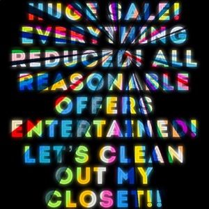 SALE! Check out my closet! Cheers